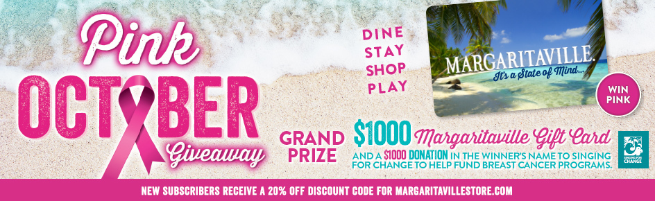 Enter To Win Margaritaville S Pink October Giveaway Grand Prize 1000